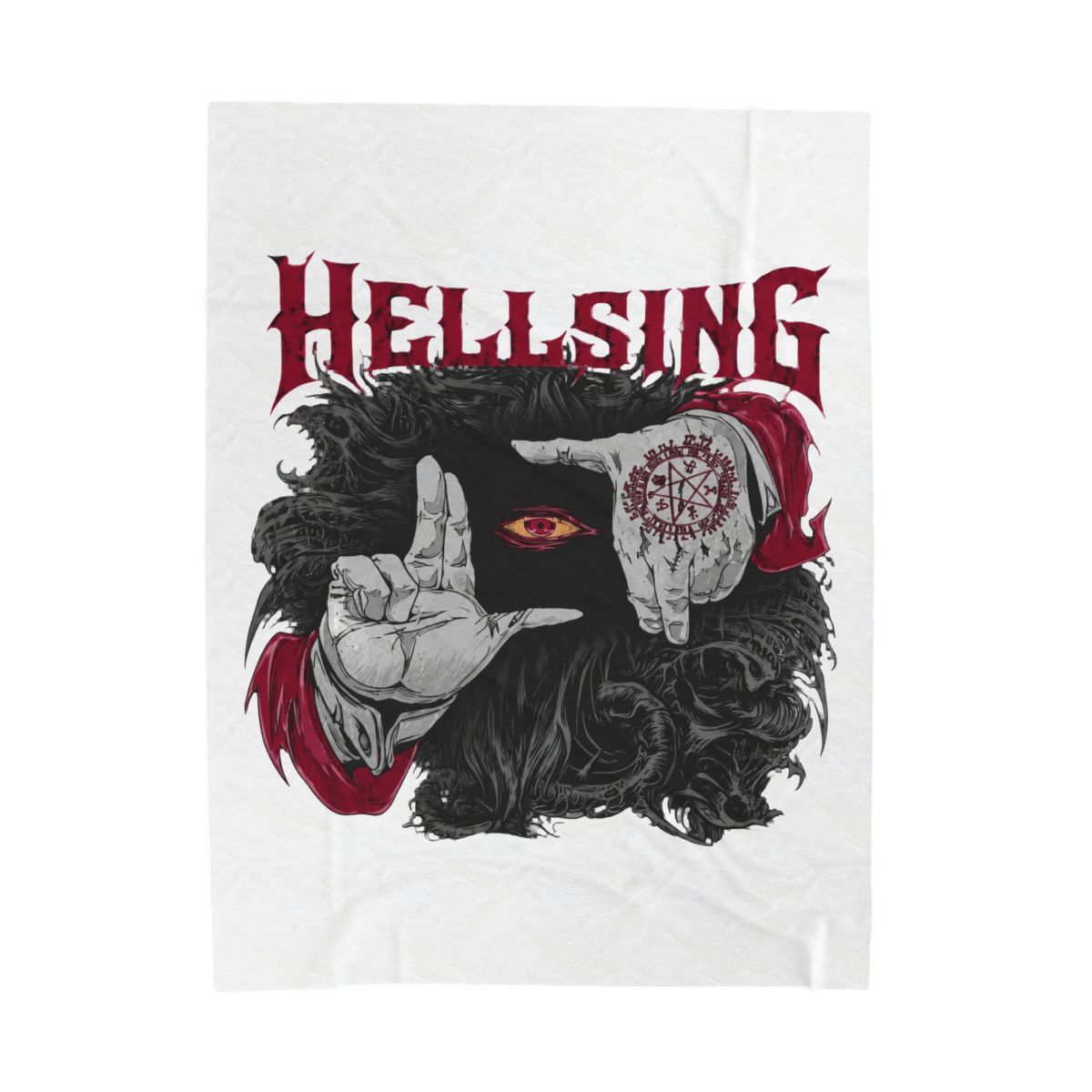 Hellsing Dark Gothic Artwork Throw Blanket | Hellsing Ultimate - alternate angle 3, merchandise