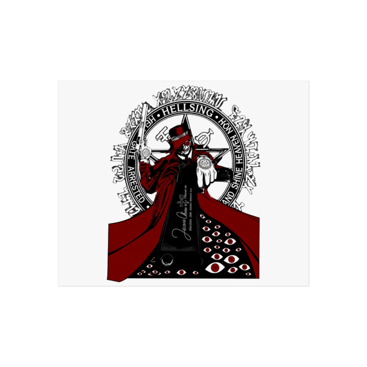 Anime Hellsing Ultimate Hellsing Organization Wall Art - alternate angle 1, merchandise